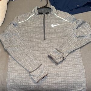 Nike Heather Gray Quarter-Zip Pullover